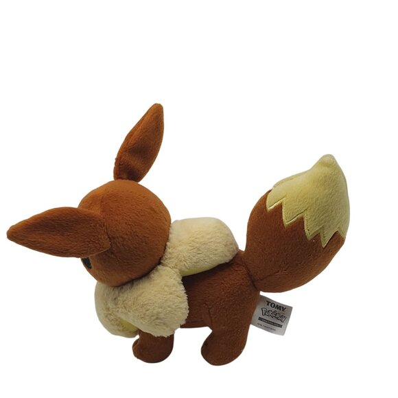 Pokemon by TOMY Eevee Plush Toy 6" Soft Brown Cream Collectible For Kids Or Fans - Picture 7 of 7
